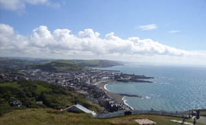 The view over town