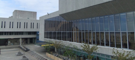 Exterior of Aberystwyth Arts Centre and Hugh Owen Library