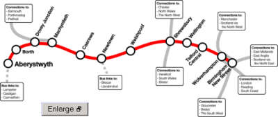 Rail route map - click to show larger version