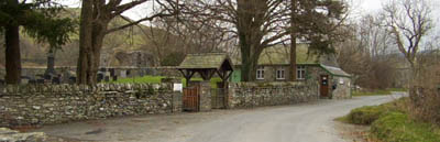 Approach to church and abbey