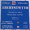 Aberystwyth Road Sign